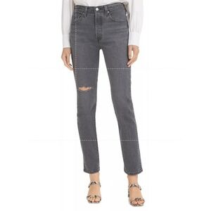 Levi's Women's 501 Dark Wash Skinny Ripped Denim‎ Jean Size 28X28